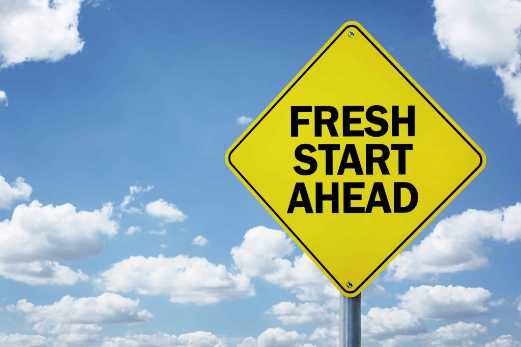 Fresh Start Ahead Road Sign